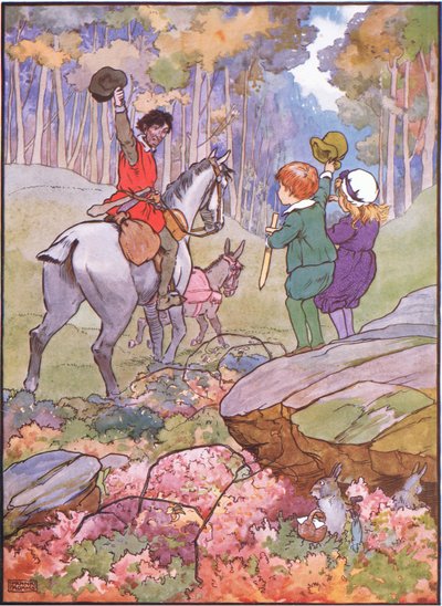Quédate aquí, dijo él. Te traeré pan., años 1930 de Frank Adams